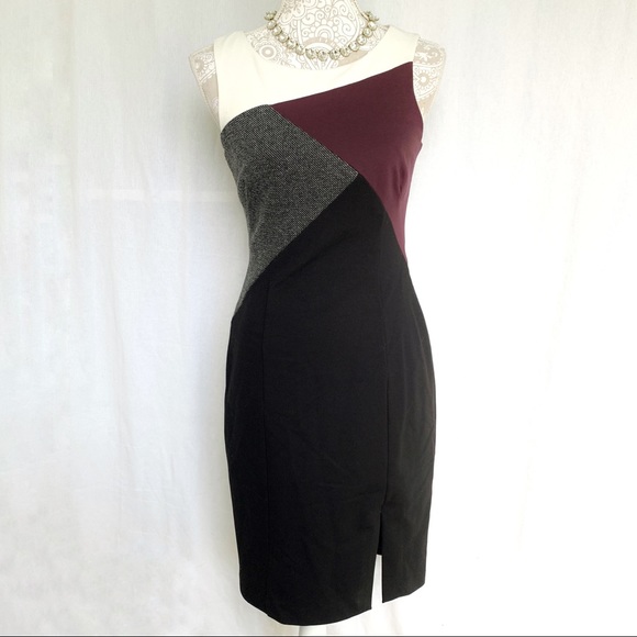 White House Black Market Dresses & Skirts - WHBM // Purple Asymmetrical Colorblock Dress 2